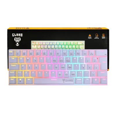 Teclado Gamer Branco Mecanico Snow Walker - Clanm