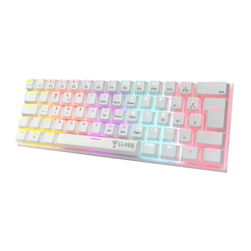 Imagem 2 de 5 do produto Teclado Gamer Branco Mecanico Snow Walker - Clanm