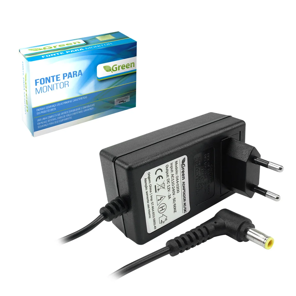 Fonte Monitor 12v. Lcd LED Flatron W1943c W1643c E1950 3amp Fonte Monitor 12v. Lcd LED Flatron W1943c W1643c E1950 3amp