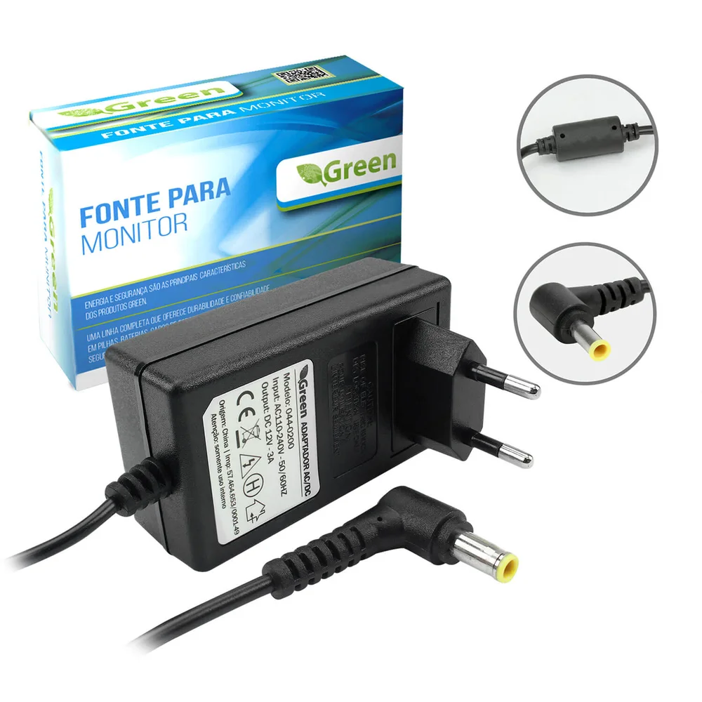 Fonte Monitor 12v. Lcd LED Flatron W1943c W1643c E1950 3amp Fonte Monitor 12v. Lcd LED Flatron W1943c W1643c E1950 3amp