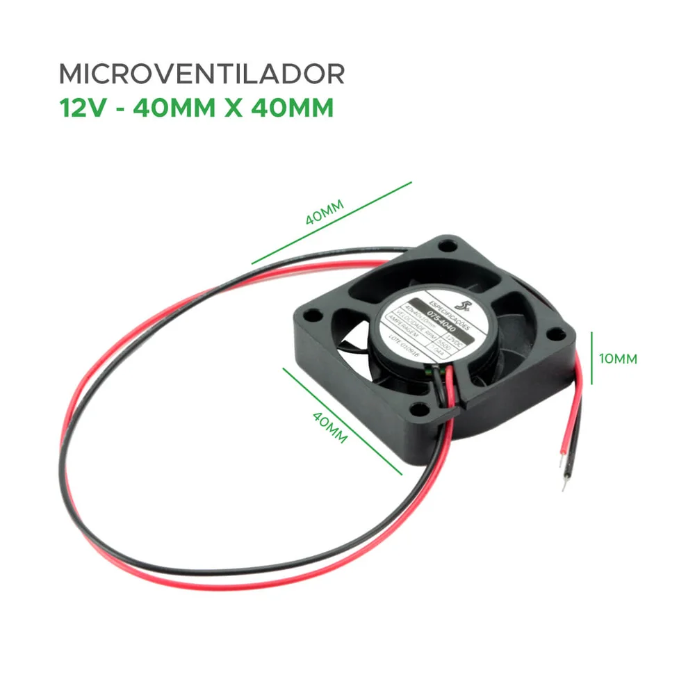 Microventilador Cooler Ventoinha 40x40x10 12 Volts 7