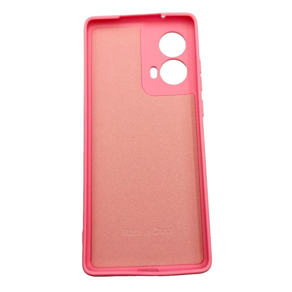 Imagem 2 de 2 do produto Capa Capinha Compatível Com Moto G85 Silicone Aveludada Premium Rosa
