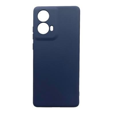 Capinha Capa Compatível Com Motorola Moto G85 Case Aveludada Interior Azul Escuro