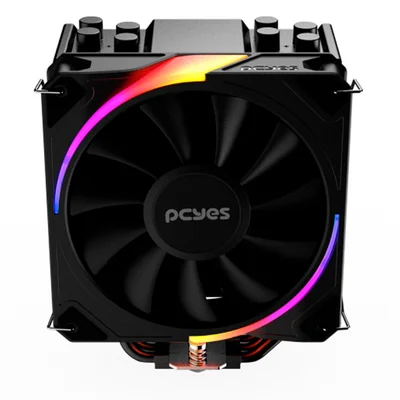 Air Cooler Gamer PCyes RGB Frost Multi Black Vulcan Cpu Intel / Amd - Tdp 180w - PefpaRGBbv