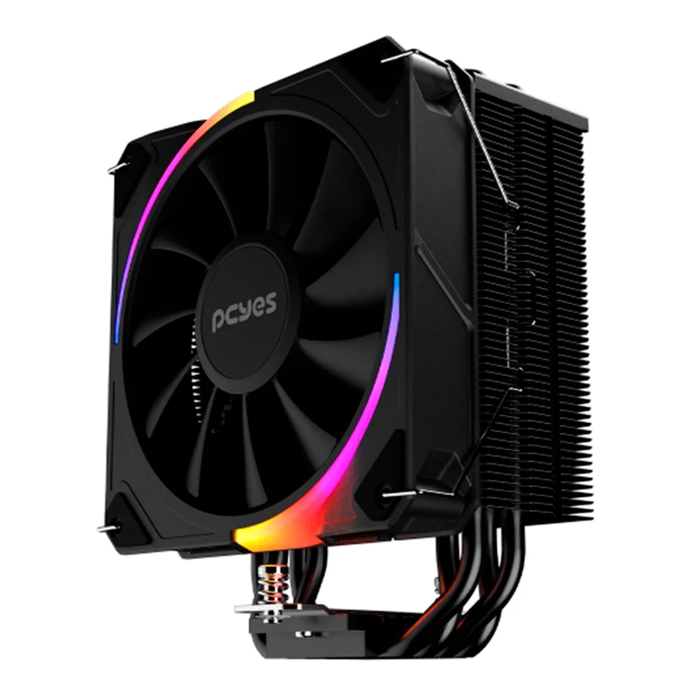 Imagem 5 de 5 do produto Air Cooler Gamer PCyes RGB Frost Multi Black Vulcan Cpu Intel / Amd - Tdp 180w - PefpaRGBbv