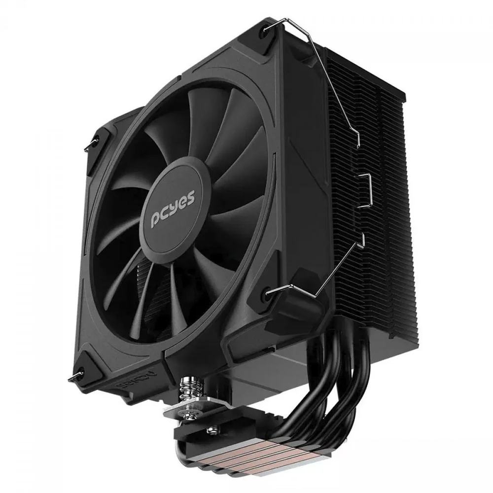 Imagem 2 de 5 do produto Cooler Para Processador PCyes Frost Pulse Black Vulcan, 120mm, Intel/amd, Black, Pefpbv