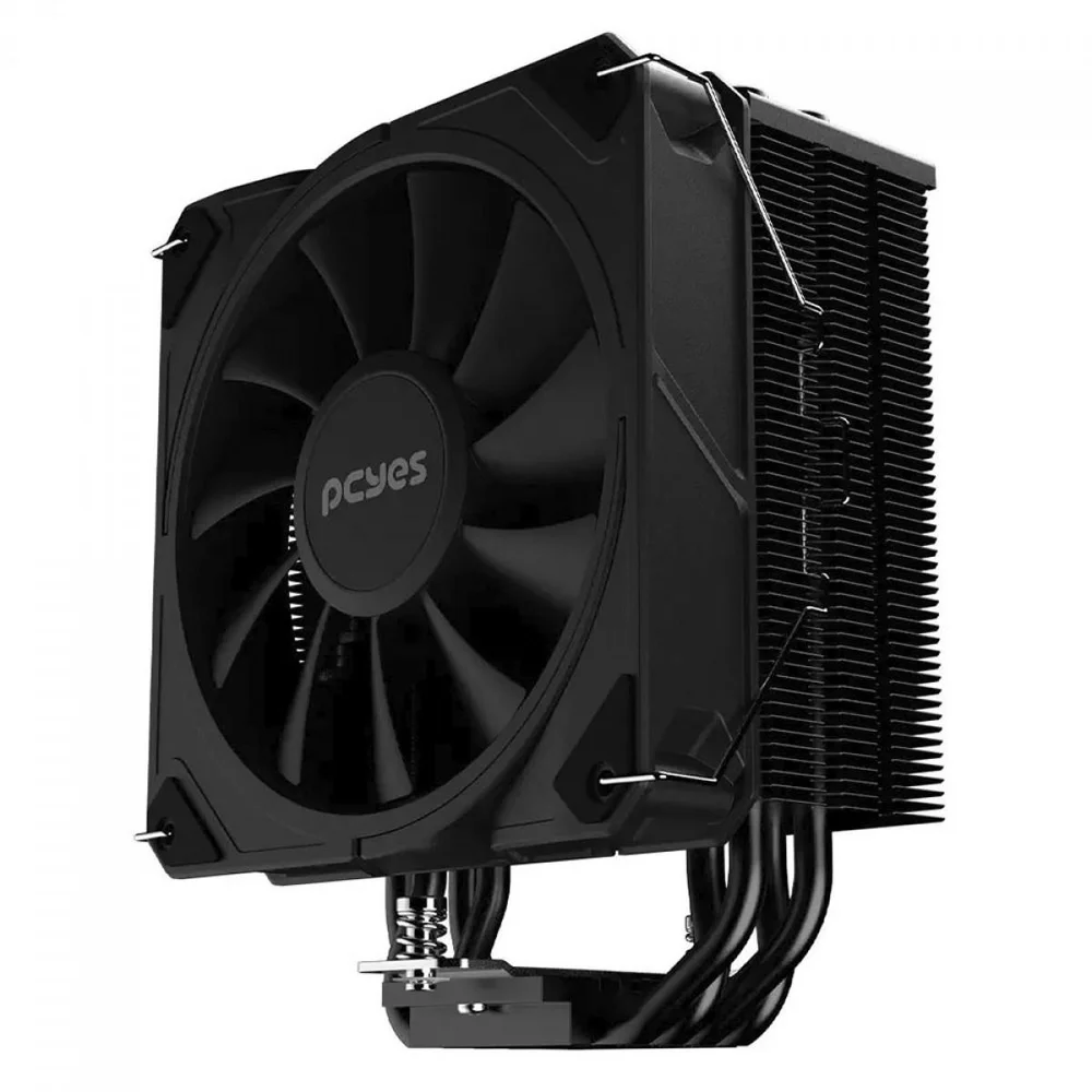Imagem 4 de 5 do produto Cooler Para Processador PCyes Frost Pulse Black Vulcan, 120mm, Intel/amd, Black, Pefpbv