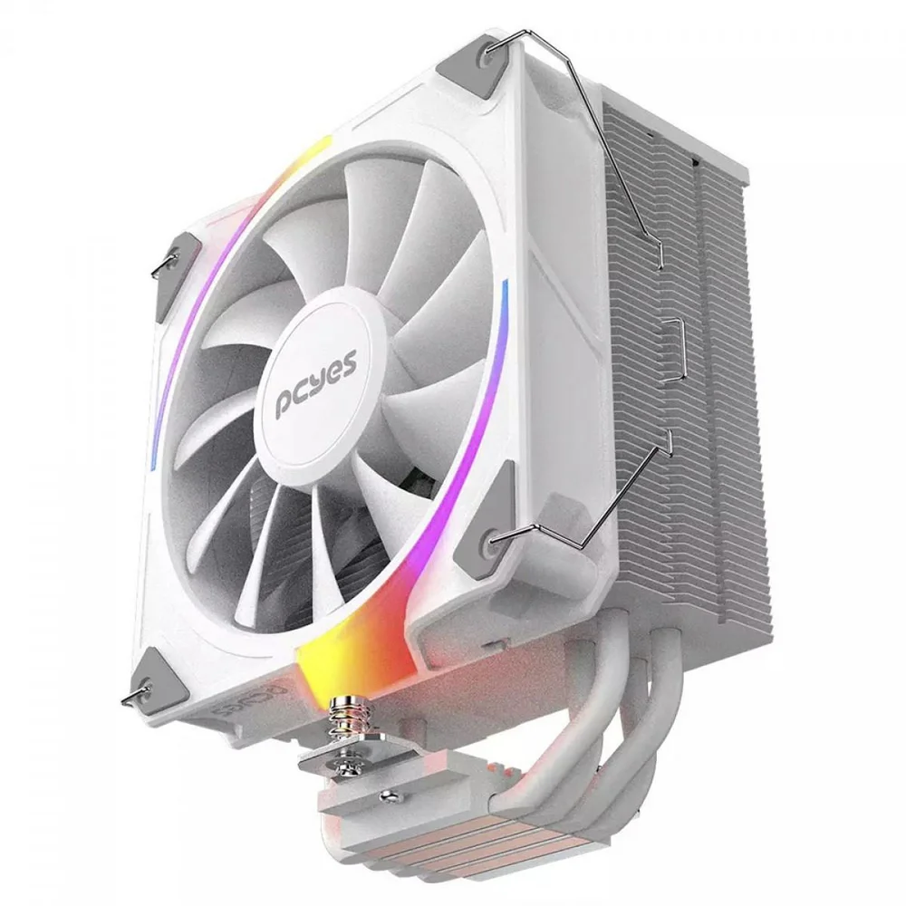Imagem 2 de 5 do produto Cooler Para Processador PCyes Frost Pulse White Ghost ARGB, 120mm, Intel/amd, White, PefpaRGBwg