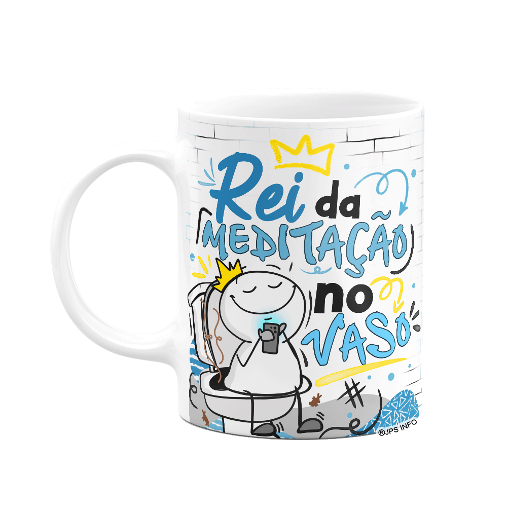Caneca Funny Dia Dos Pais - Rei Da Meditação No Vazo