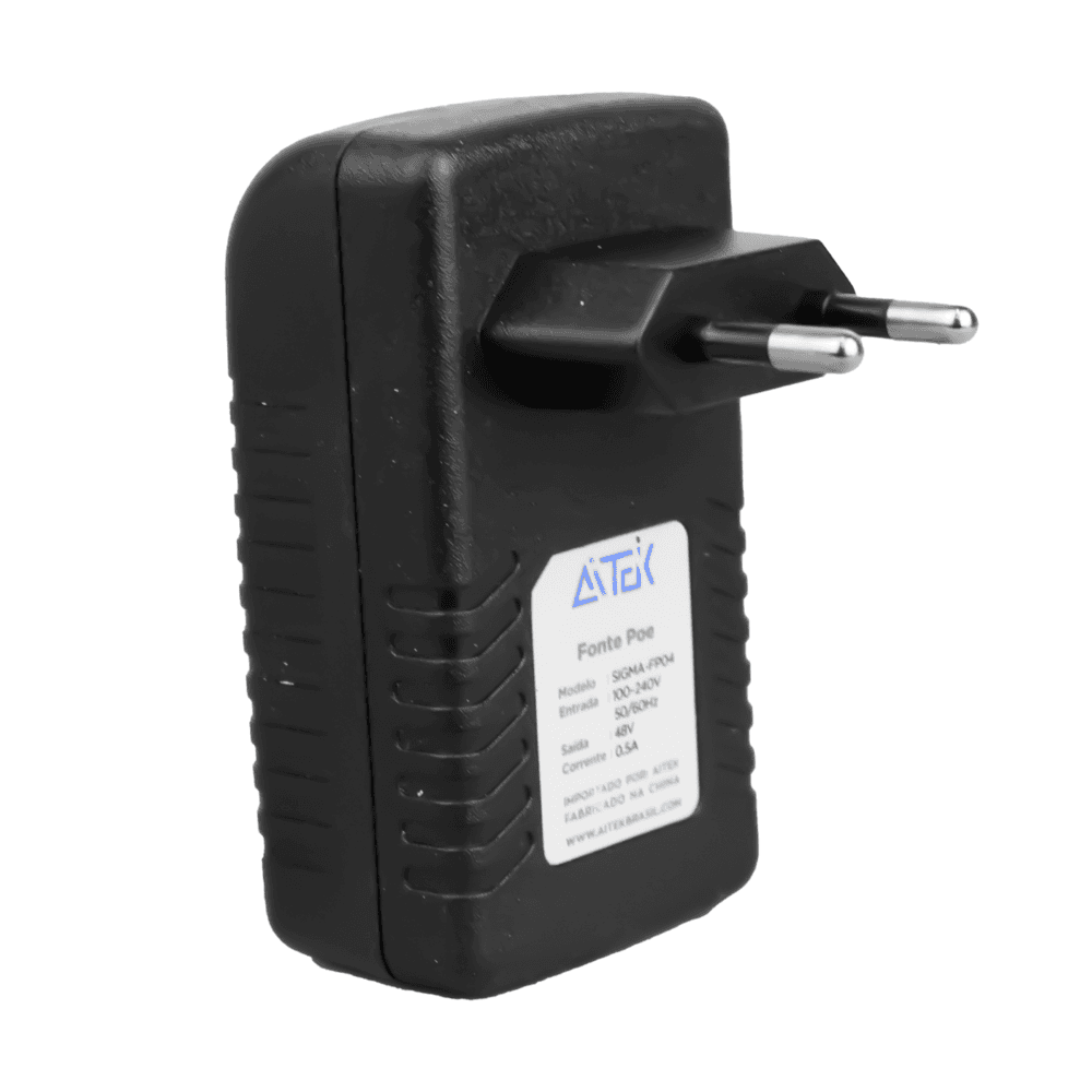Fonte De Alimentação Rj45 Poe Lan Adaptador 48v Bivolt Fonte De Alimentação Rj45 Poe Lan Adaptador 48v Bivolt