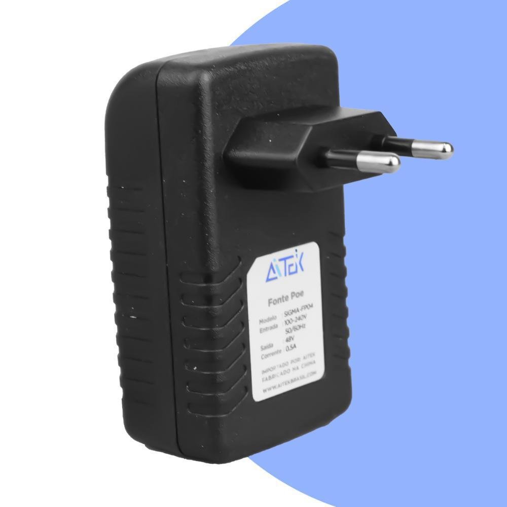 Fonte De Alimentação Rj45 Poe Lan Adaptador 48v Bivolt Fonte De Alimentação Rj45 Poe Lan Adaptador 48v Bivolt