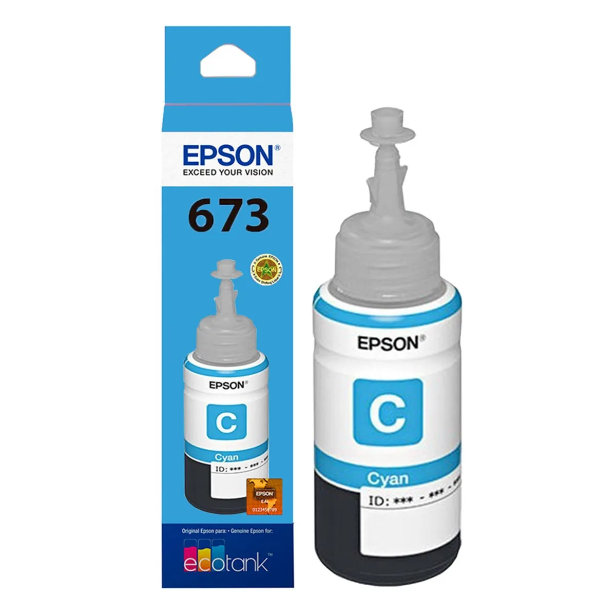 Cartucho De Tinta Epson T673 T673220 Ciano | L800 L810 L805 L1800 L850