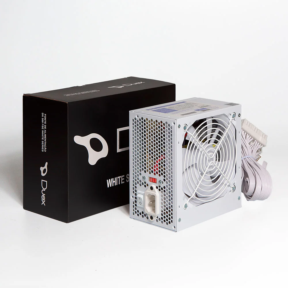 Fonte Duex Dx-500fse White Series 500w Branca C/ Cabo