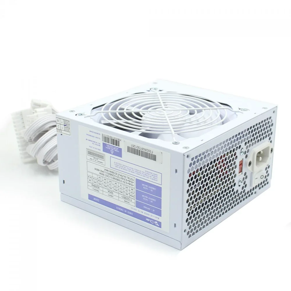 Imagem 2 de 5 do produto Fonte Duex Dx-500fse White Series 500w Branca C/ Cabo