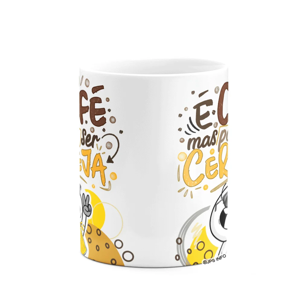 Imagem 2 de 3 do produto Caneca Divertida Funny - É Café, Mas Podia Ser Cerveja!