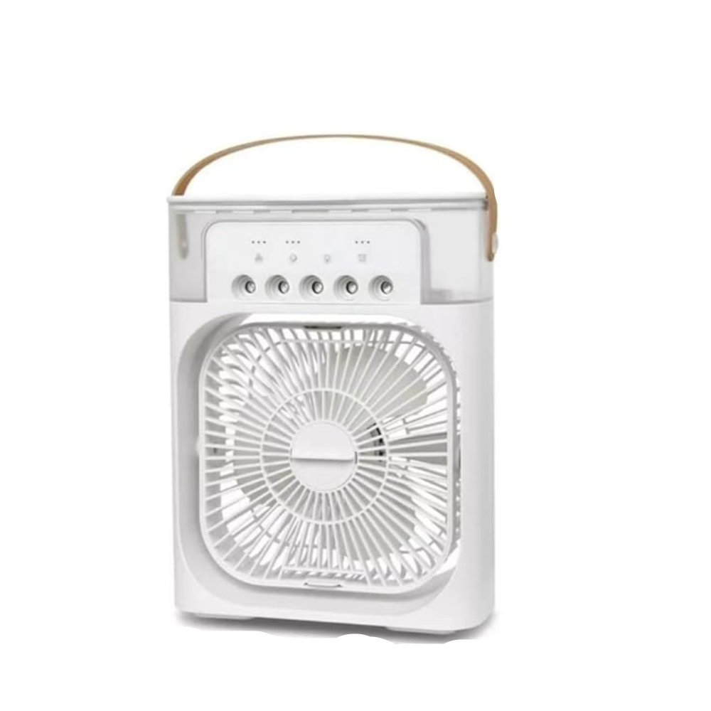 Mini Ventilador Cooling Ijack Liu Om, Tanque 600ml, Umidificador, Aromatizador, 127V