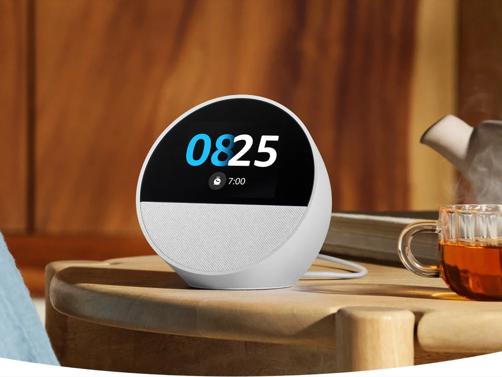 Echo Spot ホワイト Echo Spot com Alexa (Geração mais recente) | Despertador