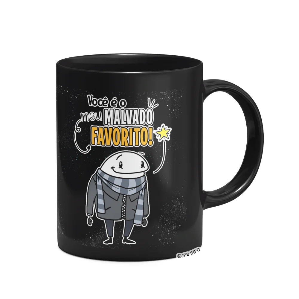 Imagem 3 de 3 do produto Caneca Flork - Você É O Meu Malvado Favorito! - Preta