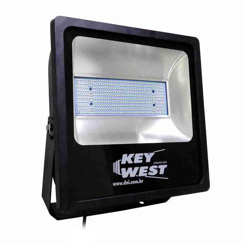 Refletor Holofote LED 200w Slim Branco Frio Bivolt 6072 - Dni