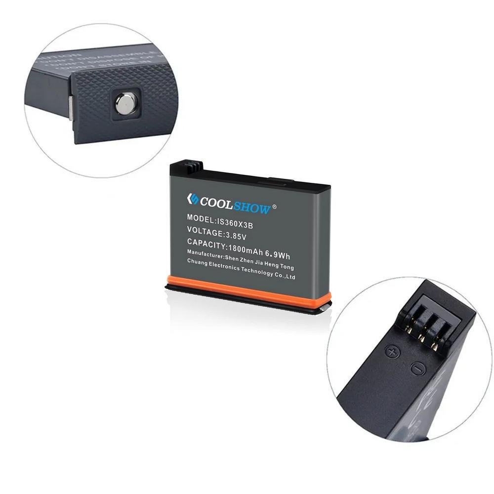 Imagem 5 de 5 do produto Bateria Recarregável 1800mah Para Câmeras Insta360 X3