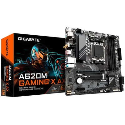 Placa Mãe Gigabyte A620m Gaming X Ax R1.1, Ddr5, Am5, Micro Atx