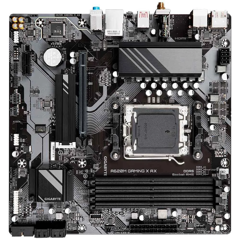 Placa Mãe Gigabyte A620m Gaming X Ax R1.1, Ddr5, Am5, Micro Atx 6
