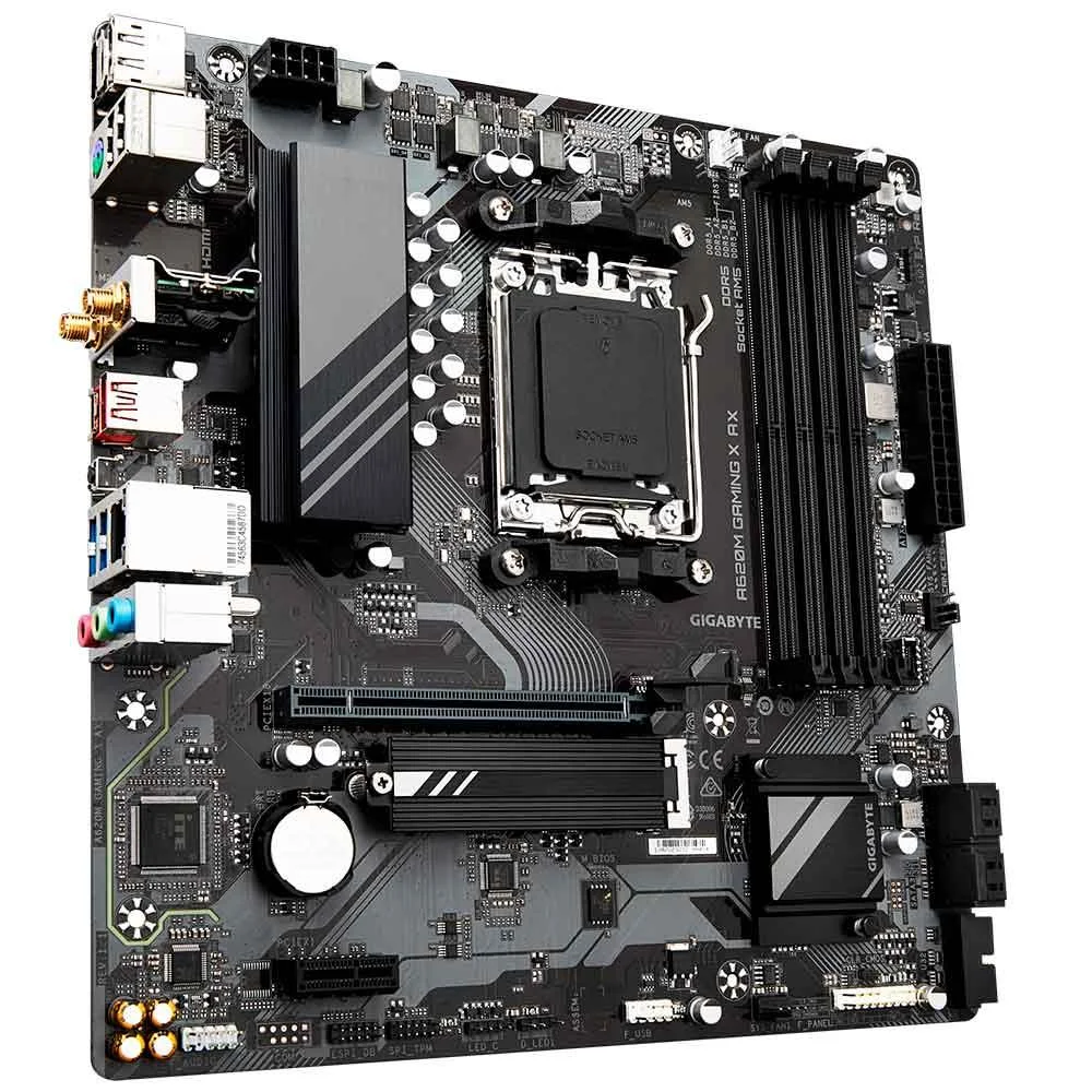 Placa Mãe Gigabyte A620m Gaming X Ax R1.1, Ddr5, Am5, Micro Atx 8