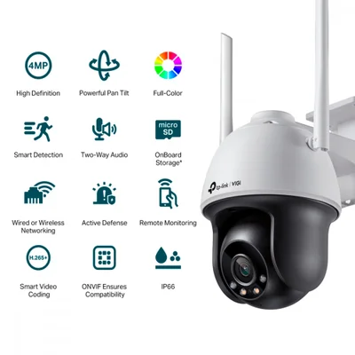 Câmera De Segurança Tp-link Ip Colorida 4mp Qhd Vigi C540-w 4mm — foto 5