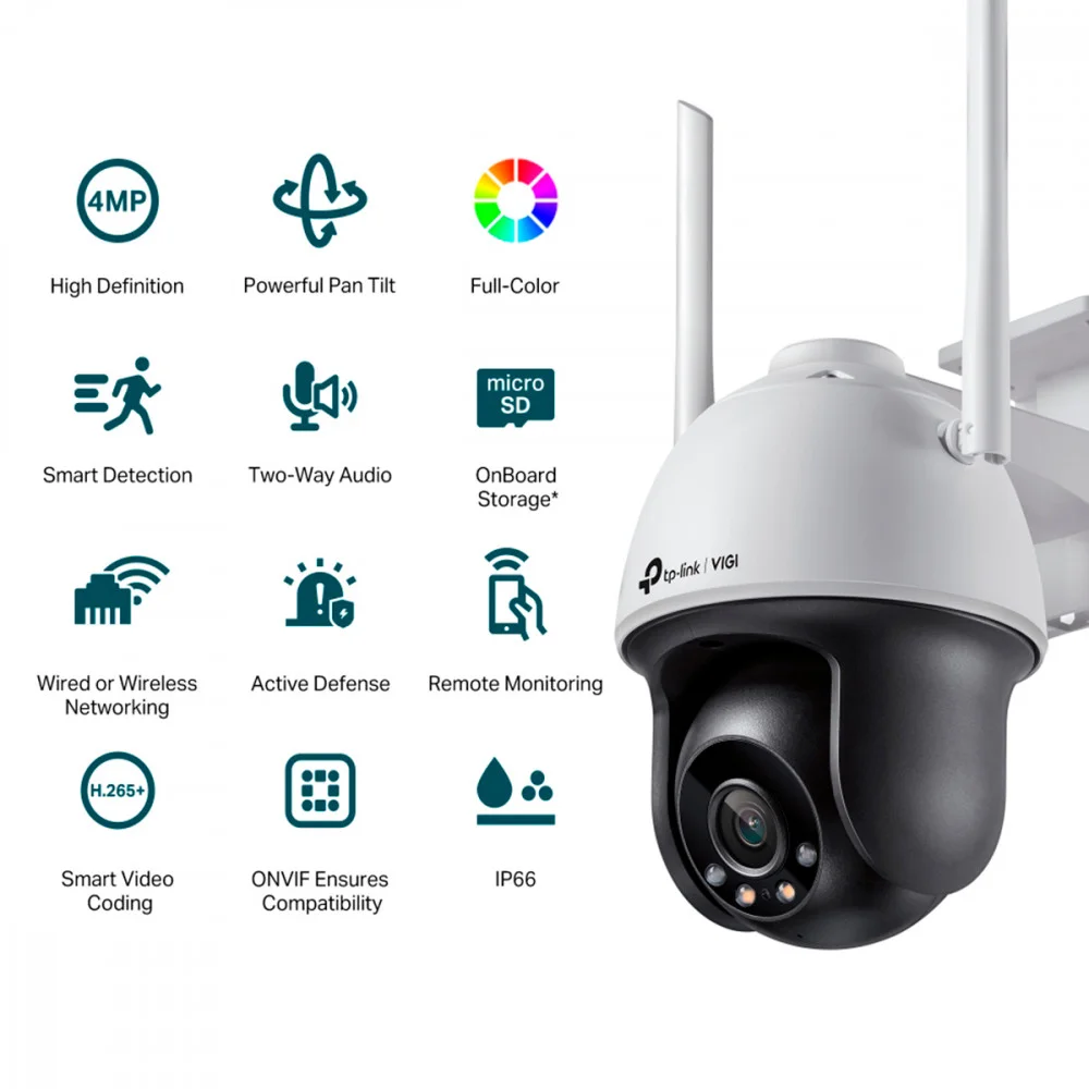 Imagem 4 de 5 do produto Câmera De Segurança Tp-link Ip Colorida 4mp Qhd Vigi C540-w 4mm