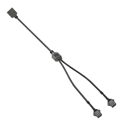 Cabo Jst Sm, 3p Vdg, 2 Saídas Femea, 30cm, Adaptador Para ARGB 5v De Water Cooler, Fan e Fita de LED