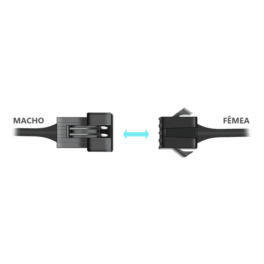 Imagem 5 de 5 do produto Cabo Jst Sm 4p, 3 Saídas Femea, Adaptador RGB 12v 4 Pinos, 30cm, Para Water Cooler, Fan e Fita de LED