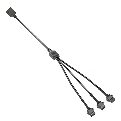 Cabo Jst Sm, 3p Vdg, 3 Saídas Femea, 30cm, Adaptador Para ARGB 5v De Water Cooler, Fan e Fita de LED