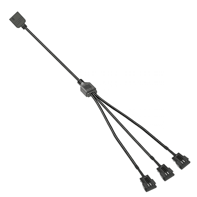 Cabo Jst Sm 4p, 3 Saídas Macho, Adaptador RGB 12v 4 Pinos, 30cm, Para Water Cooler, Fan e Fita de LED