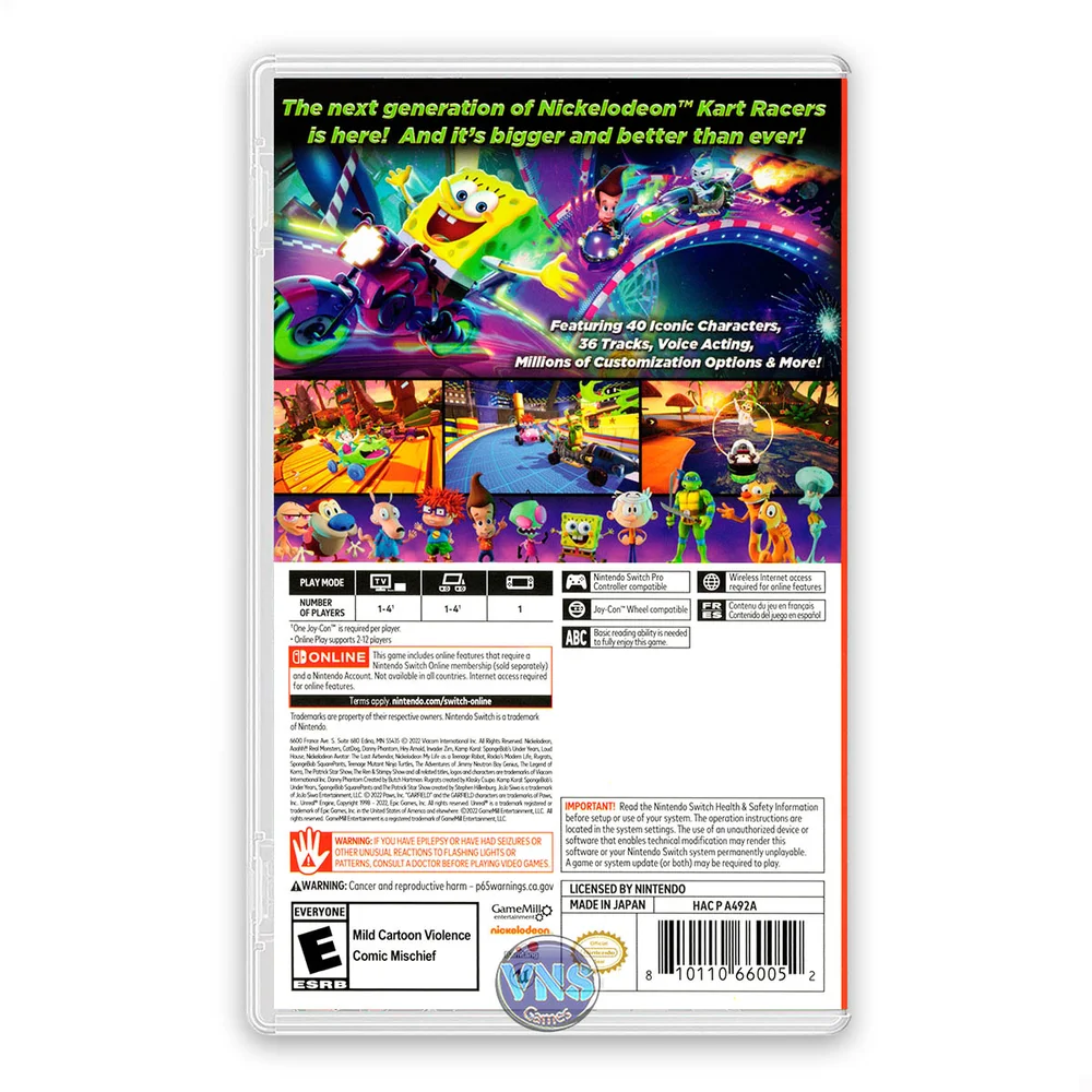Imagem 3 de 5 do produto Nickelodeon Kart Racers 3: Slime Speedway - Switch - Mídia Física