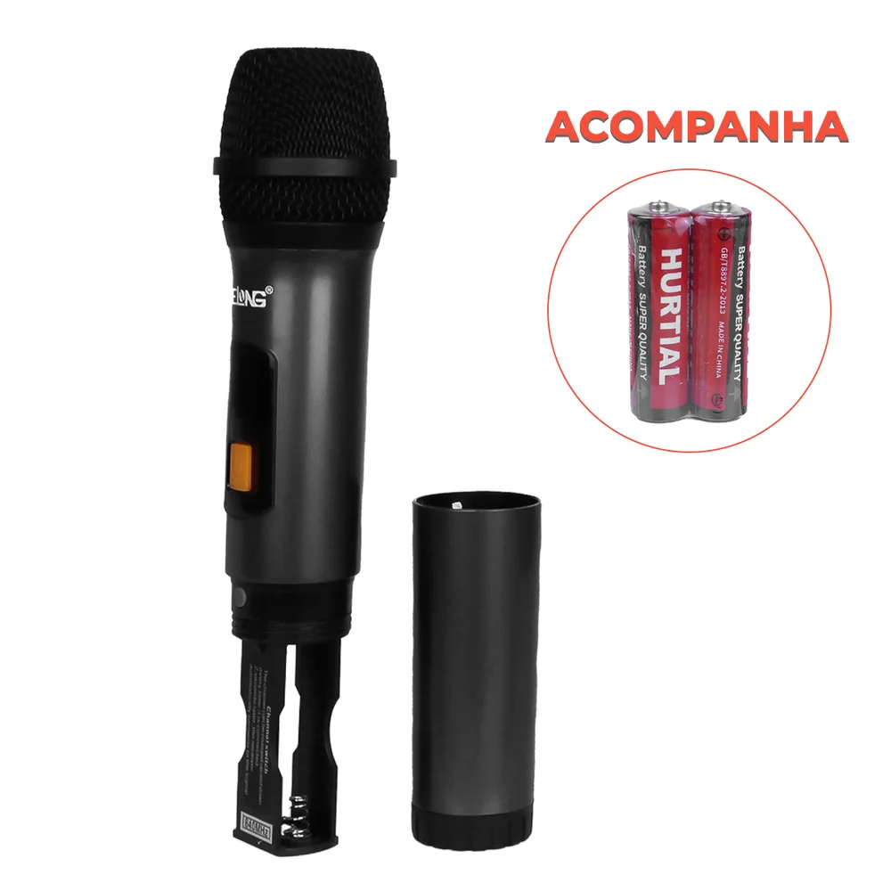 Imagem 3 de 5 do produto Microfone Sem Fio Wi-fi Dinâmico Uhf Profissional Áudio Digital