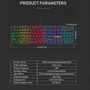 Teclado Gamer Mecânico Raiku L3000 RGB Anti Ghost 104 Teclas