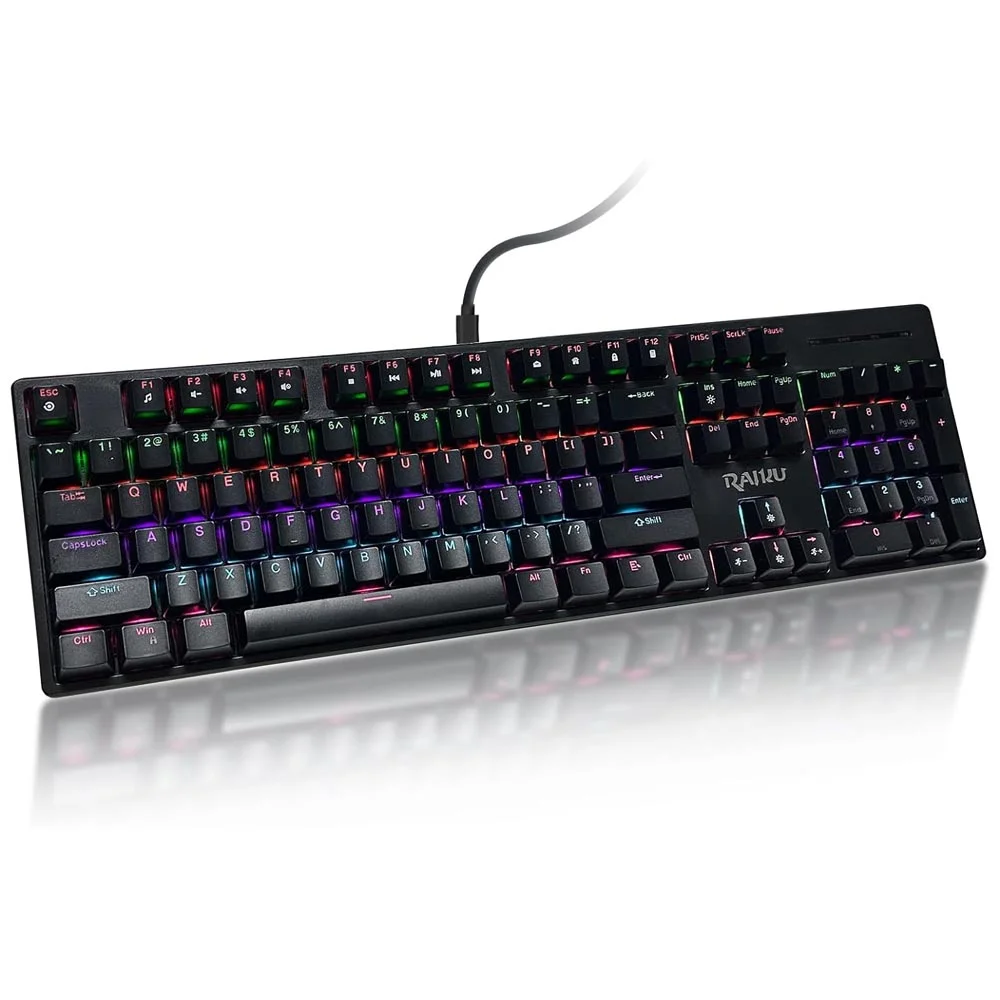 Teclado Gamer Mecânico Raiku L3000 RGB Anti Ghost 104 Teclas Teclado Gamer Mecânico Raiku L3000 RGB Anti Ghost 104 Teclas