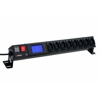 Filtro De Linha Ts Shara, Protetor 8 Tomadas 10a, C/ Display, Cabo 1,5m, Bivolt