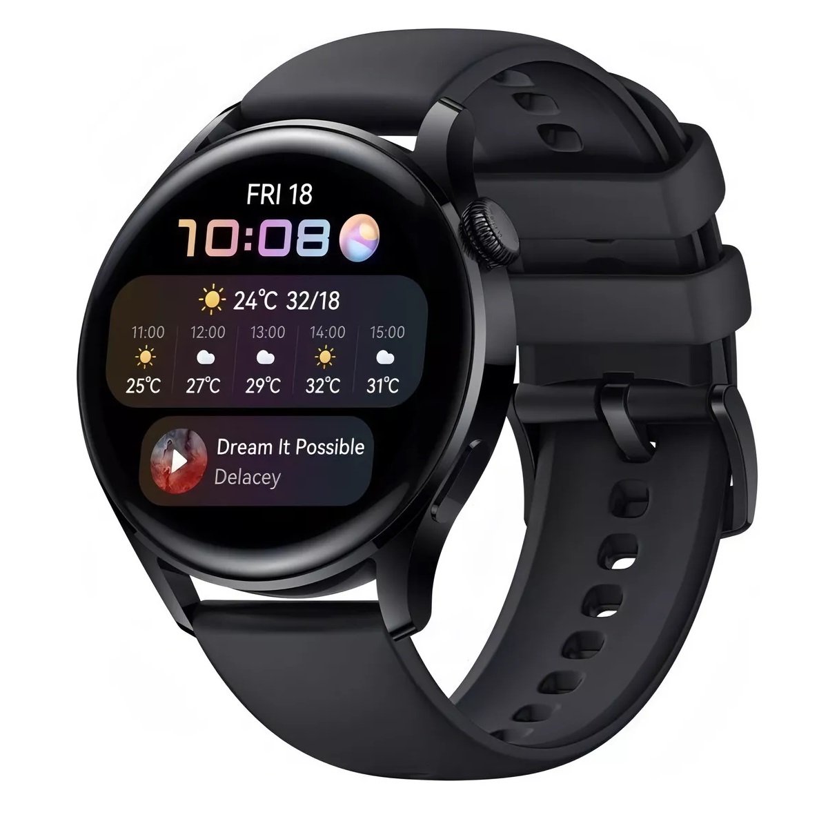 Huawei Watch 3 Tela De 1.43" Com Multiira De Fluoroelastómero - Cor Black  Gllal03