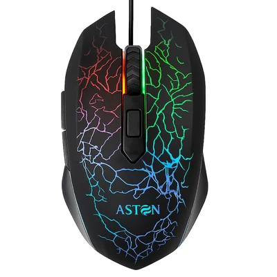Mouse Gamer LED RGB Com Fio Ergonômico Confortável 6 Botões
