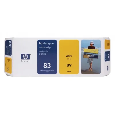 Cartucho De Tinta Hp 83 C4943a Amarelo | Designjet 5000 5000ps 5500 5500ps 5500uv 5500uvps