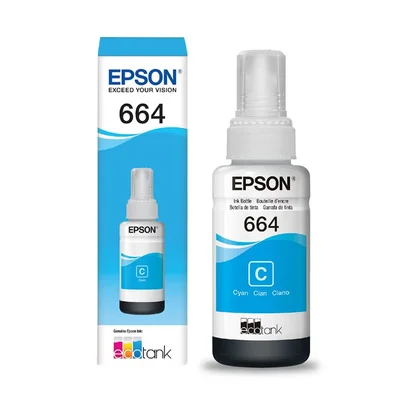 Cartucho De Tinta Epson T664220al Ciano | Epson L110 L120 L1300