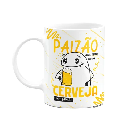 Caneca Flork Dia Dos Pais - Paizão, Que Ama Cerveja Gelada