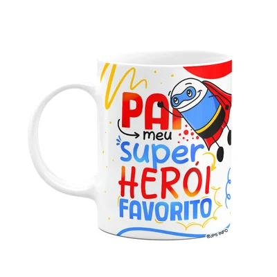 Caneca Flork Dia Dos Pais - Pai, Meu Super Herói Favorito