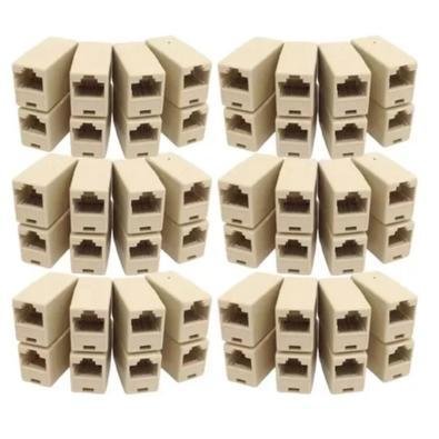 100 Adaptador Conector Emenda Rj45