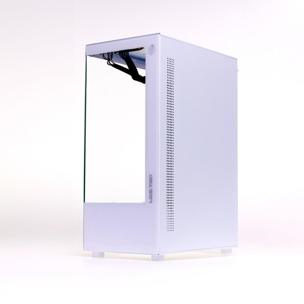 Imagem 3 de 5 do produto Gabinete Gamer Liketec Heydar Snow Mid Tower Panorâmico Vidro Temperado Sem Fan Branco - Lc-cb-heydar-2087