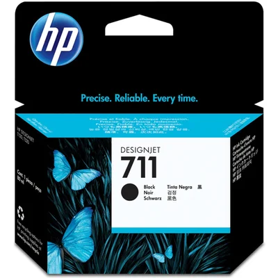 Cartucho De Tinta Hp 711 Cz129a Preto | Hp Designjet T100 T520 | 38ml