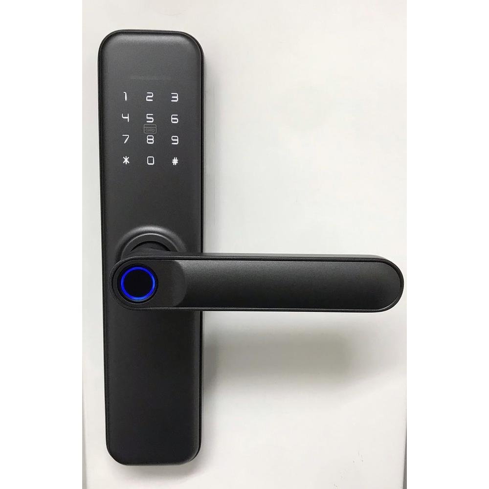 Imagem 4 de 5 do produto Fechadura Eletrônica Digital Biométrica Beluni New Grey Tuya Smart Wifi 423