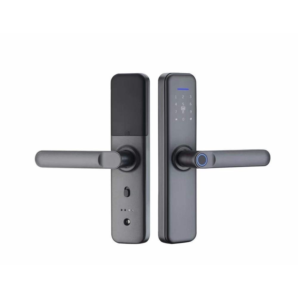 Imagem 5 de 5 do produto Fechadura Eletrônica Digital Biométrica Beluni New Grey Tuya Smart Wifi 423