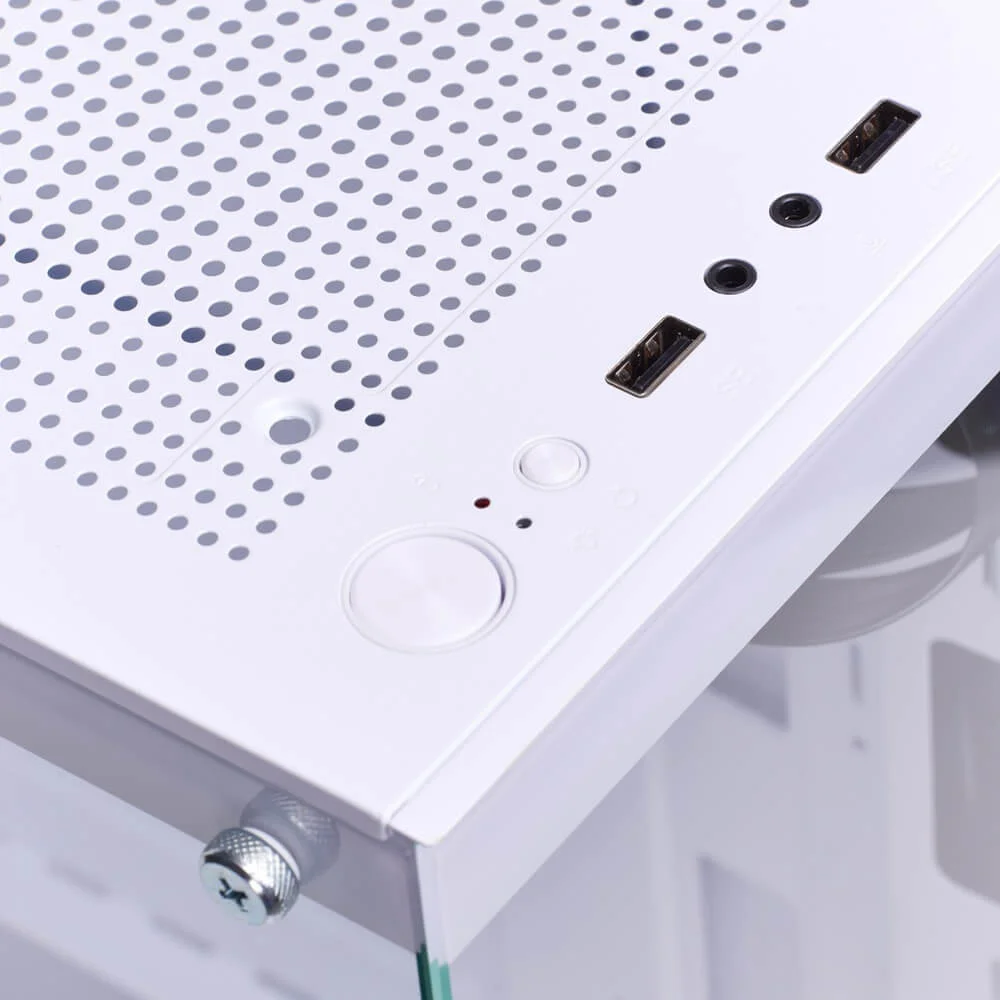 Imagem 4 de 5 do produto Gabinete Gamer Liketec Opera Snow Mid Tower Matx Vidro Panorâmico Sem Fan - Lc-cb-opera-20856